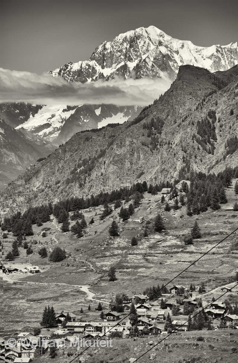 beste Sicht vom Val di Cogne auf den Montblanc - Foto: © Wolfram Mikuteit
