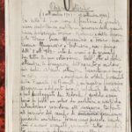 Original-Manuskript des ‚Diario partigiano‘ von Ugo Berga, entspricht Seite 7 des gedruckten Tagebuchs – Foto: Wolfram Mikuteit