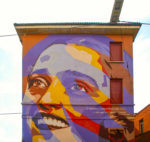 Irma Bandiera – Wandgemälde an der Fassade der Grundschule Luigi Bombicci in der Via Turati, Bologna. Foto: Sabine Bade